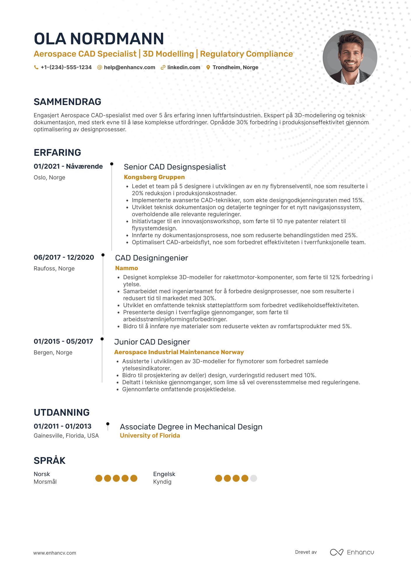 CV for Aerospace CAD designspesialist
