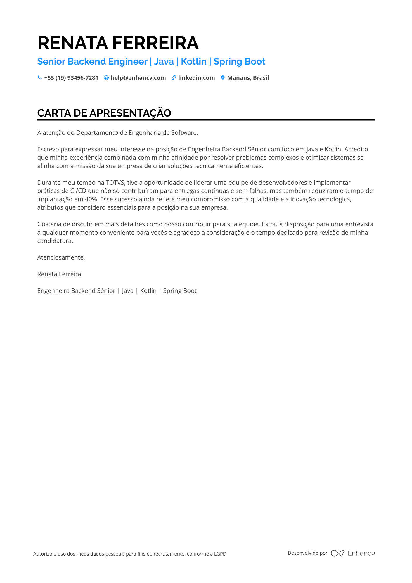 Desenvolvedor Web Back end
