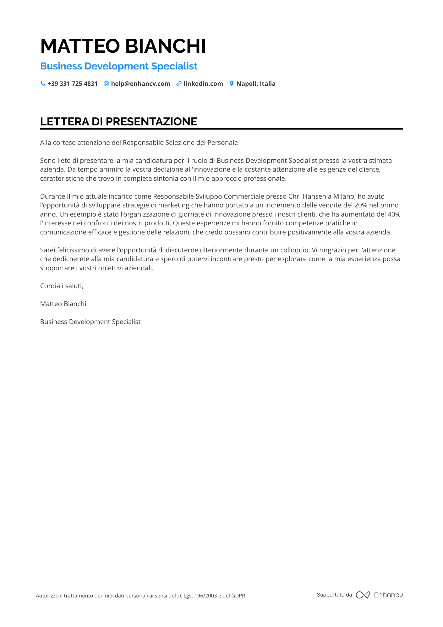 Manager Marketing e Sviluppo Aziendale