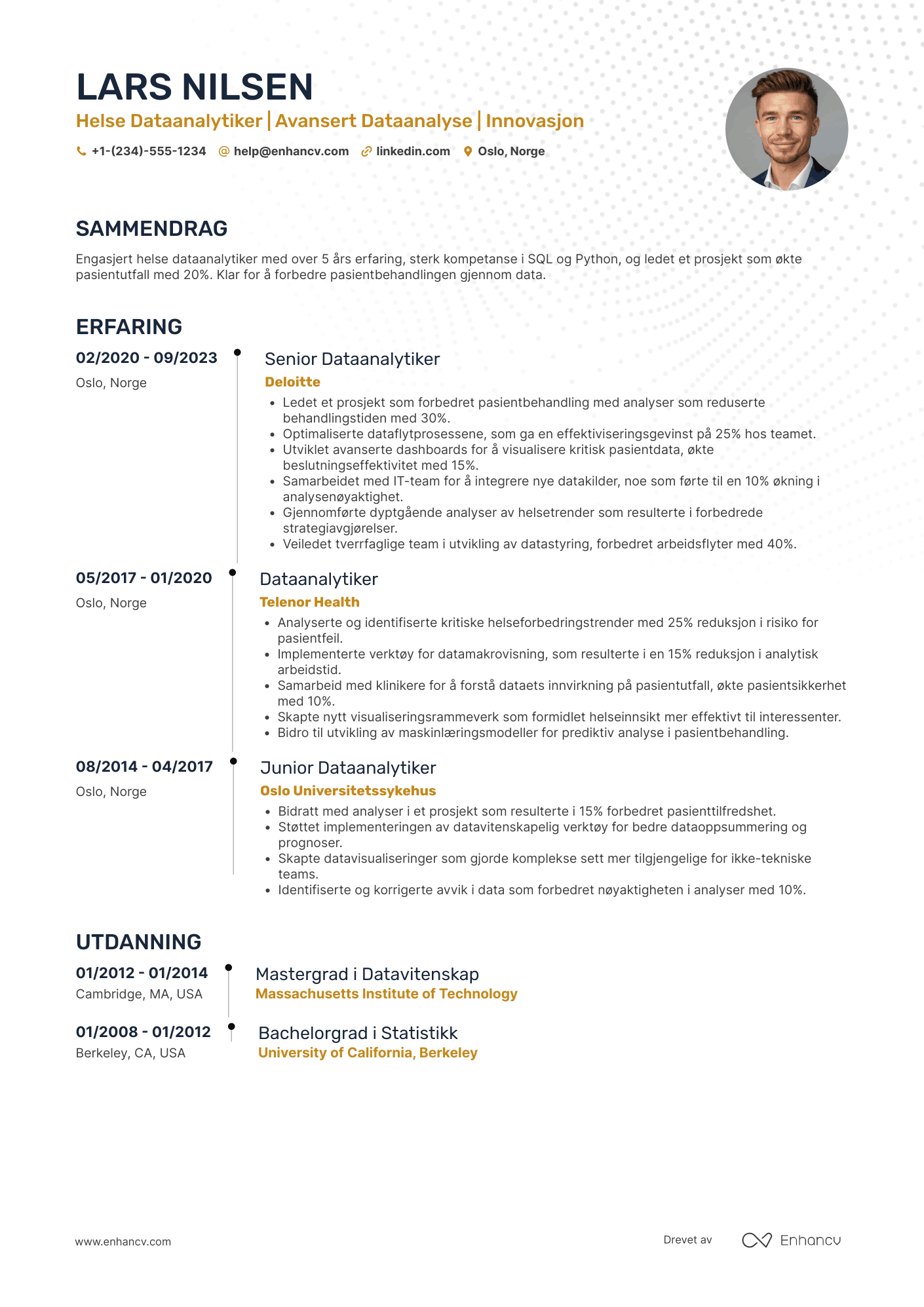 CV for Helse Dataanalytiker