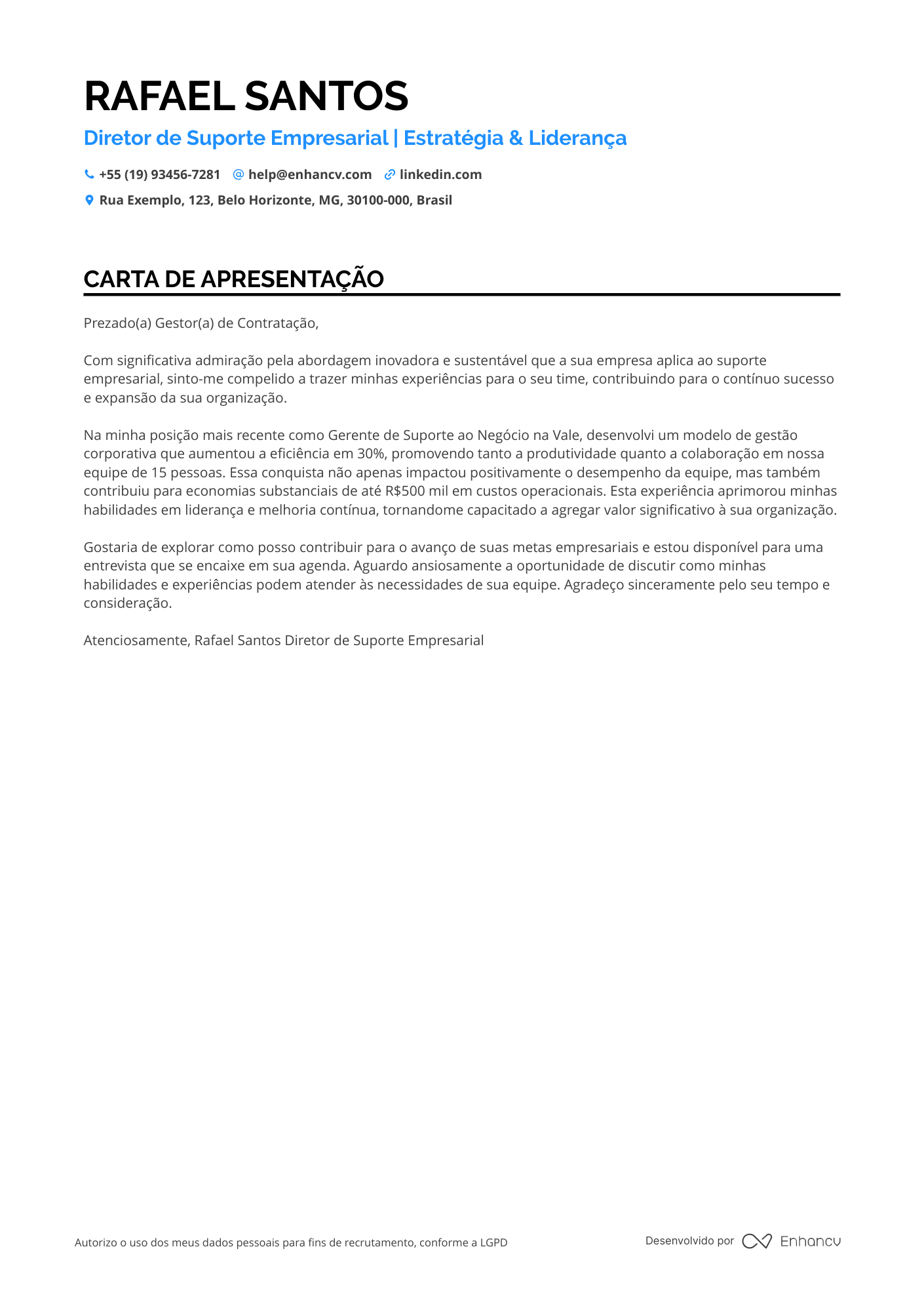 Diretor de Suporte de TI em Manufatura