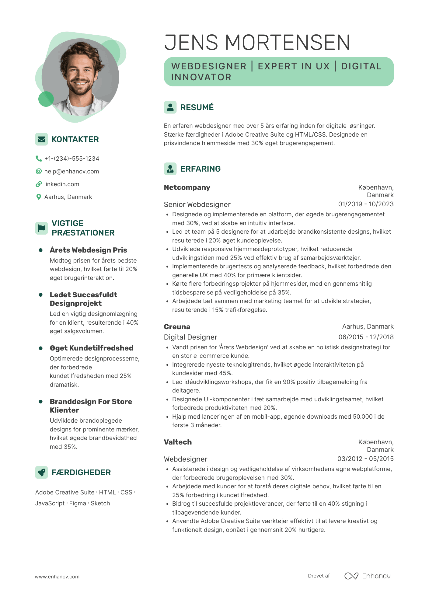 CV til Webdesigner