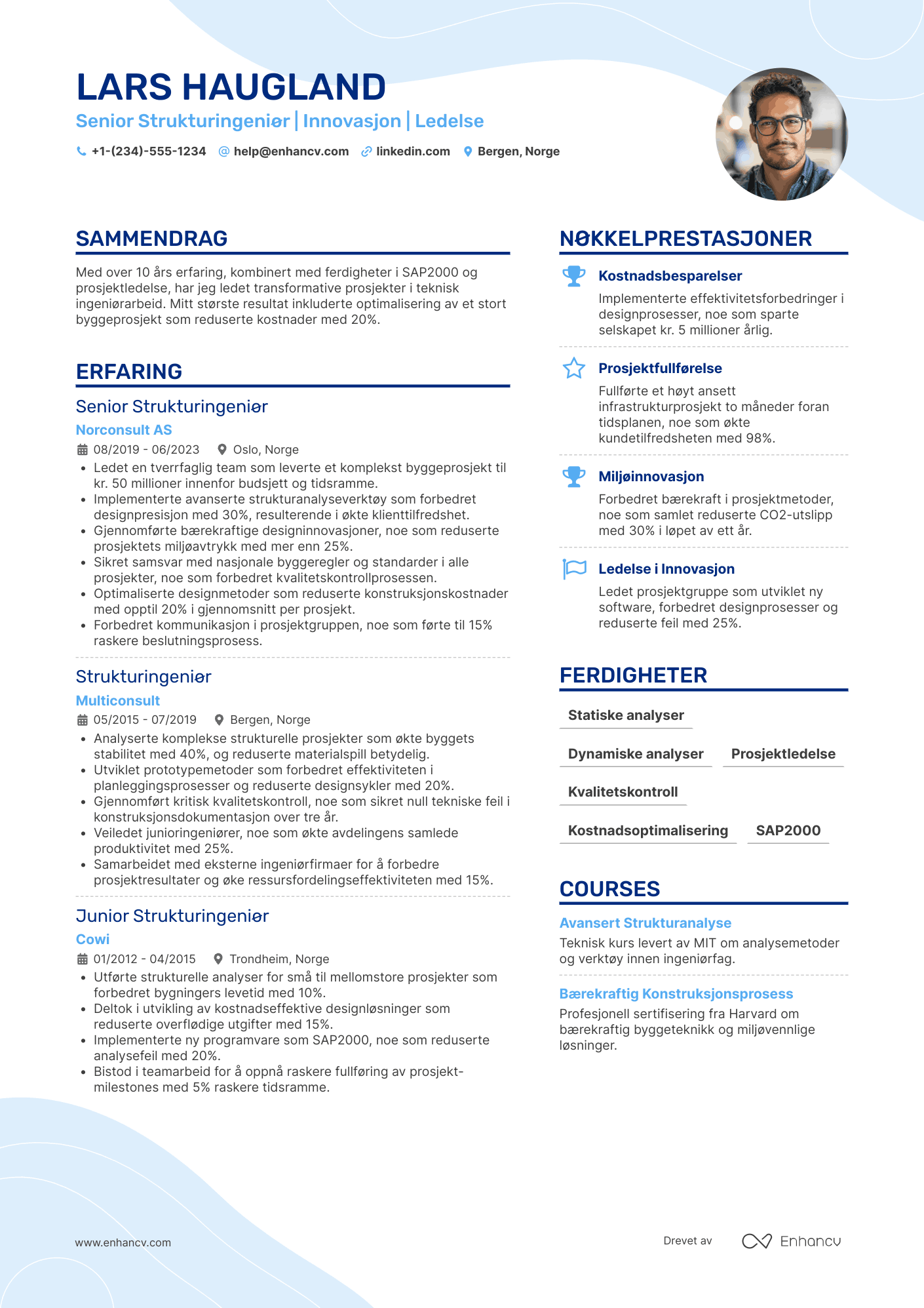 CV for Senior Strukturingeniør
