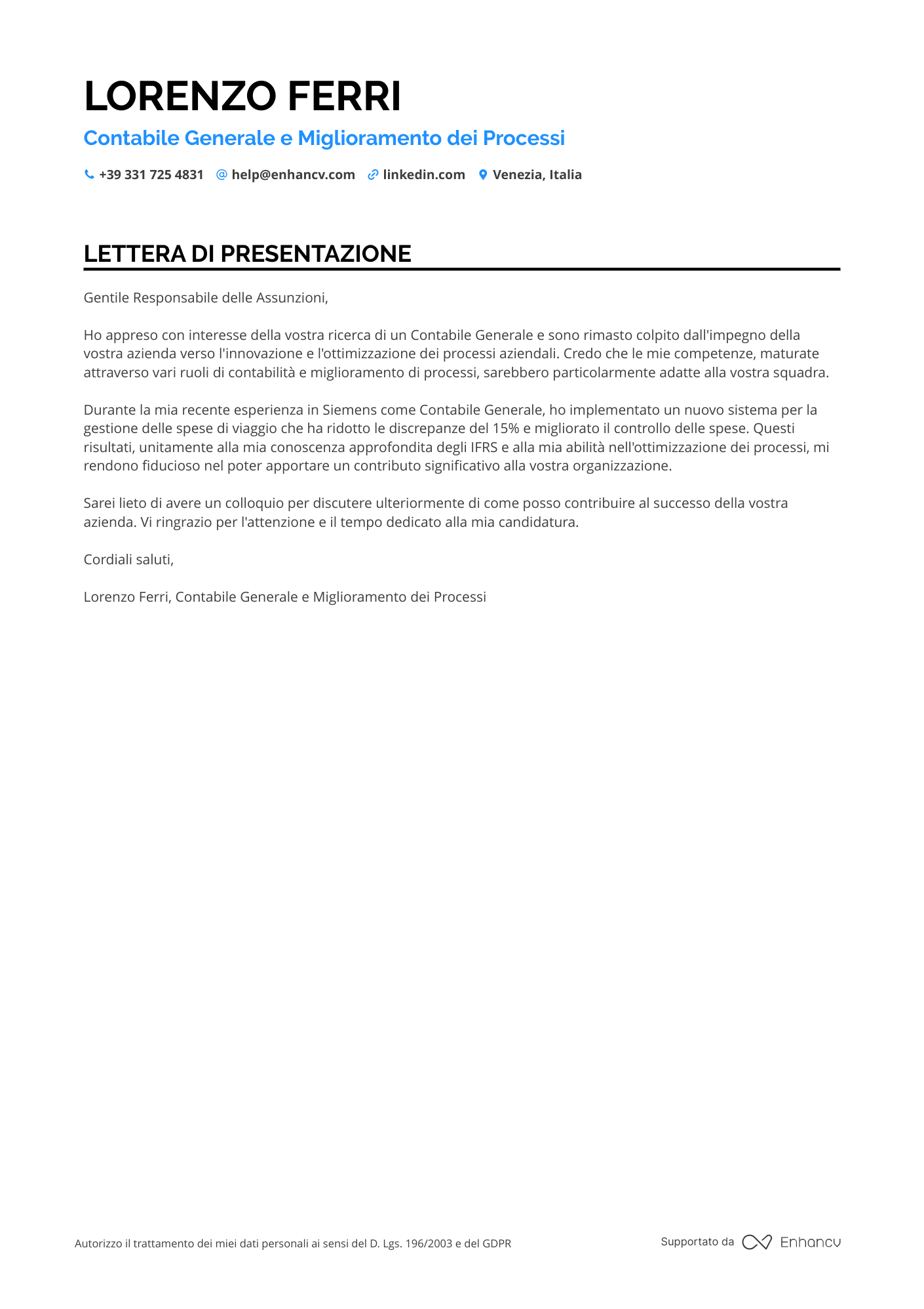 Contabile Prima Esperienza