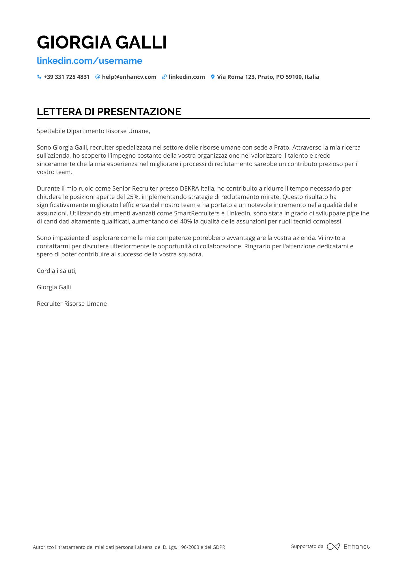 Responsabile Progetto di Risorse Umane