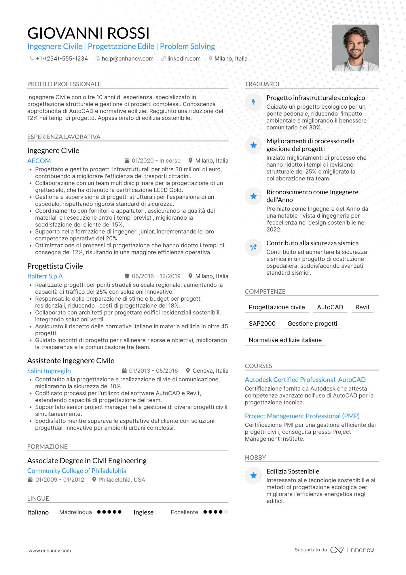 CV Ingegnere Semi Senior