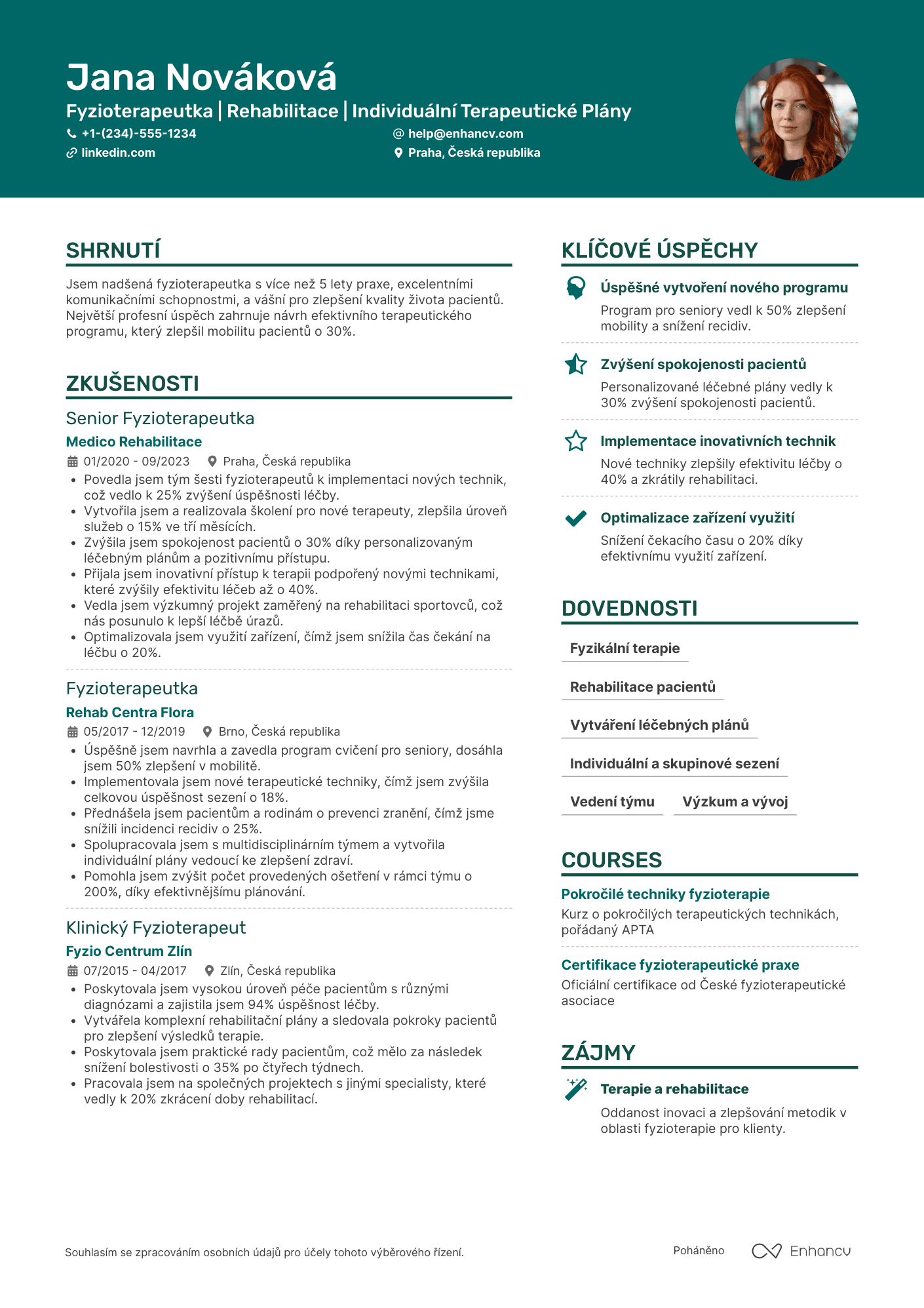 Kreativní CV šablona