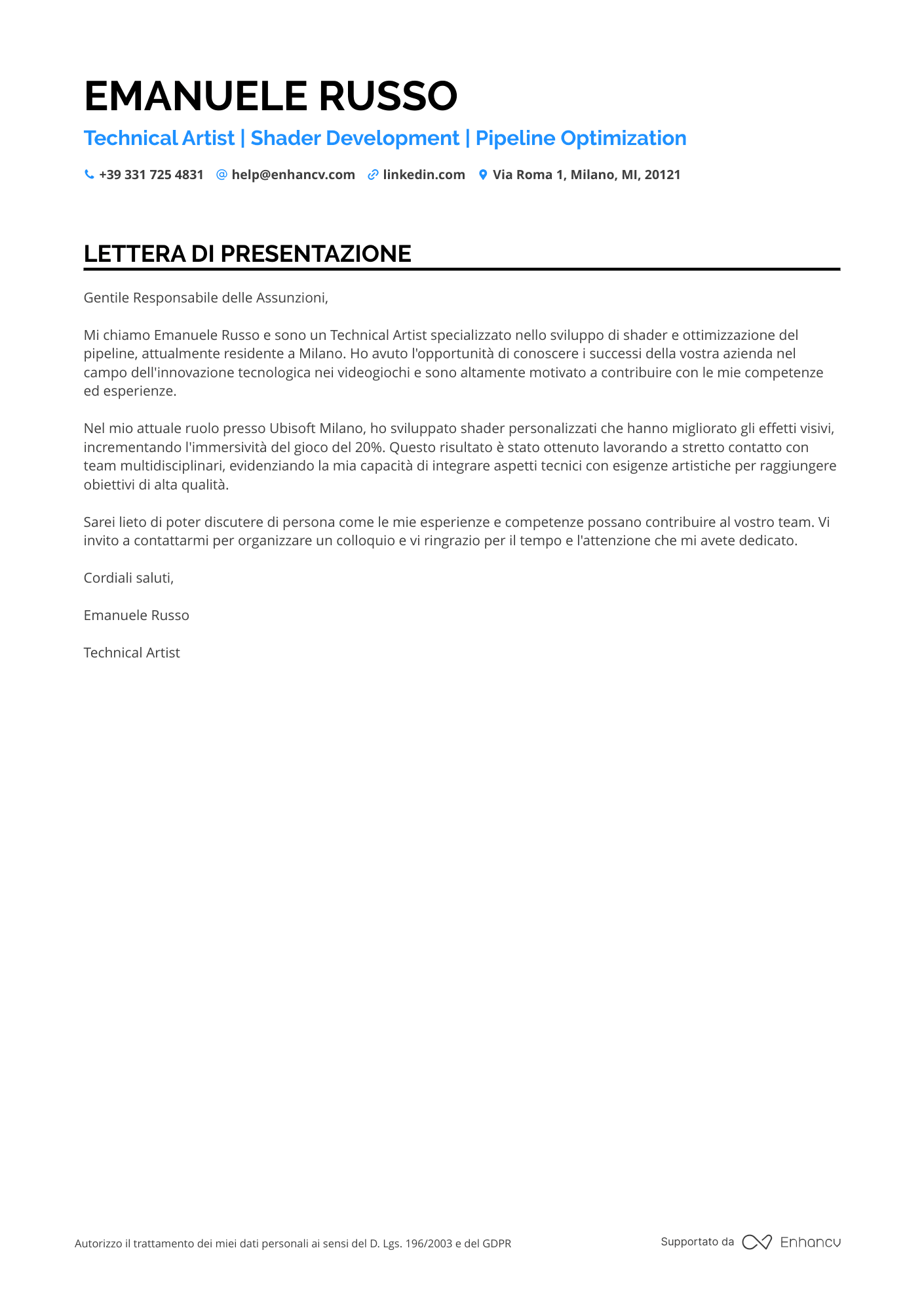 Artistico Senza Esperienza