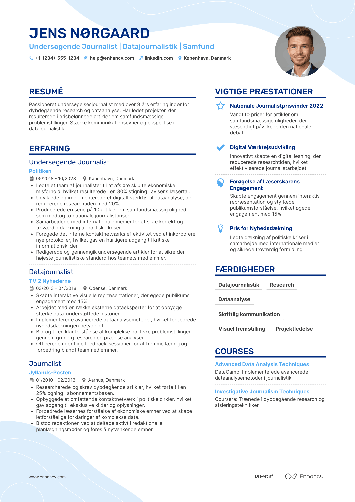 CV til Undersøgende journalist