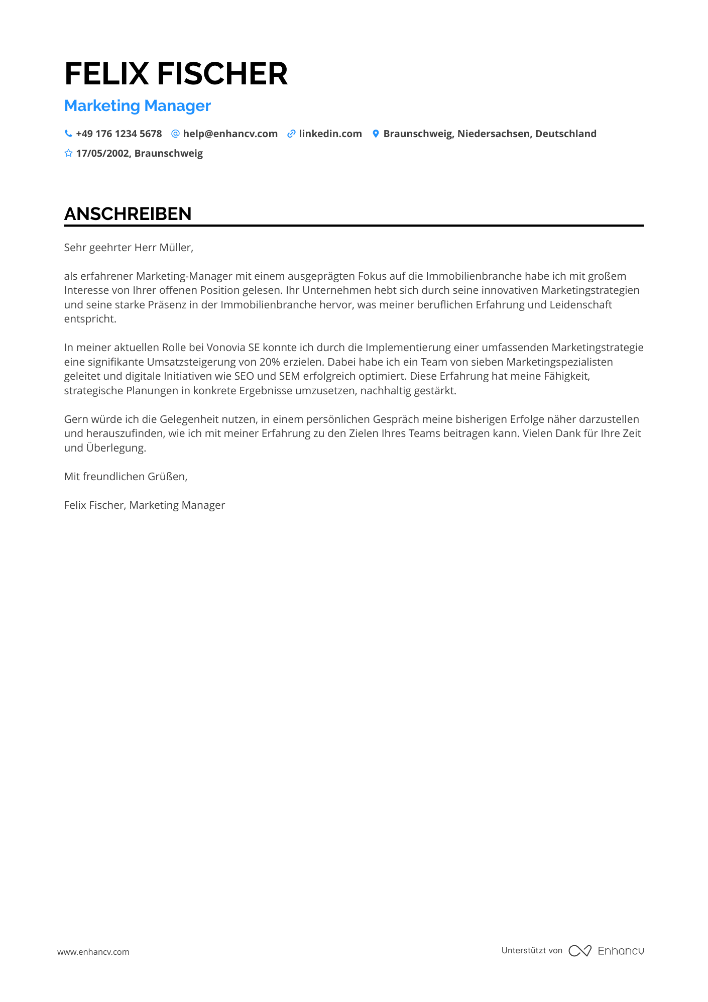 Marketing Manager in der Immobilienbranche