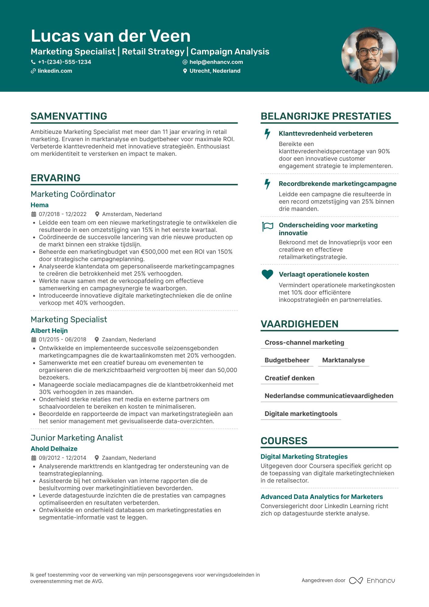 CV voor Kruidvat Marketing Specialist