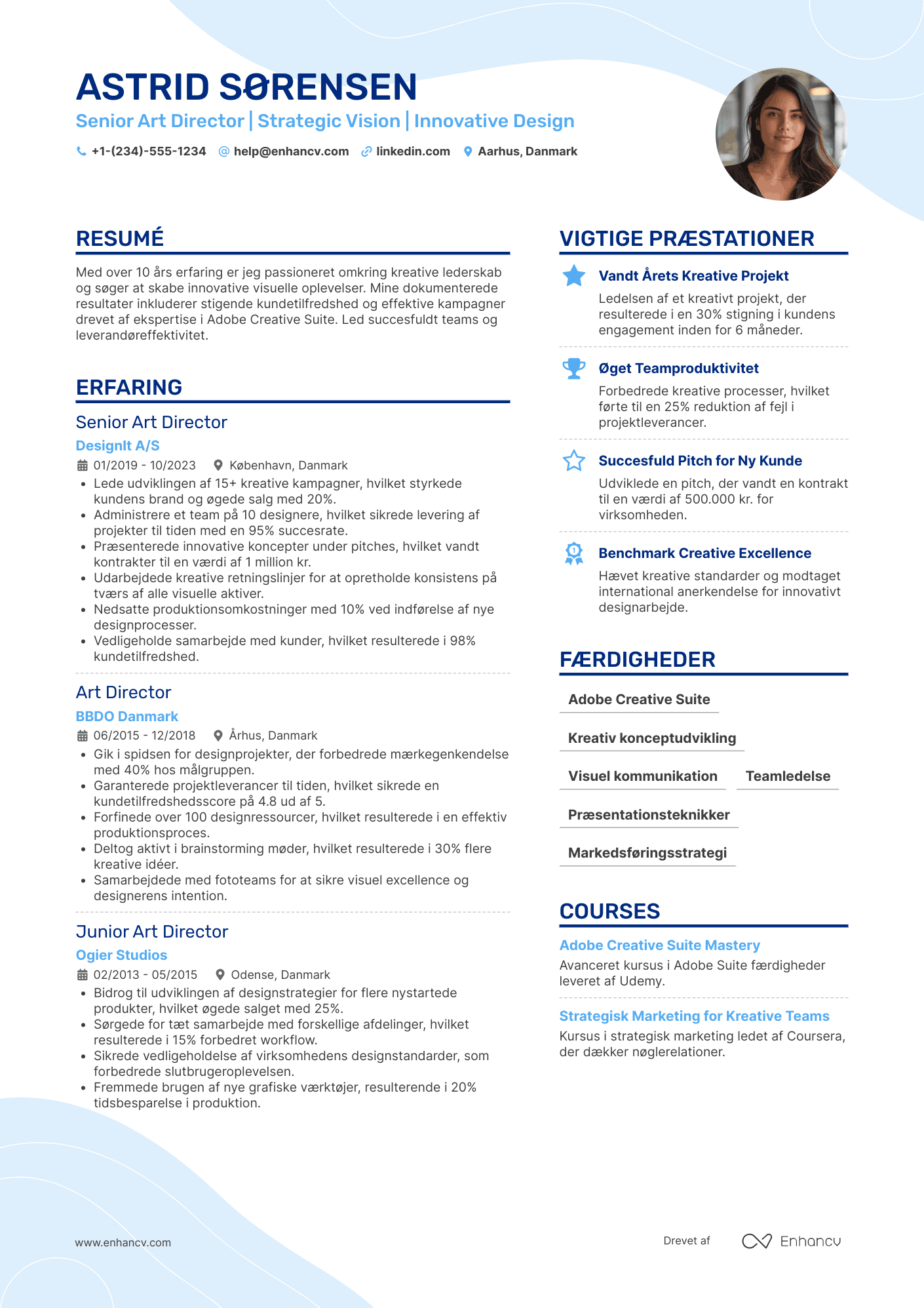 CV til Senior art director