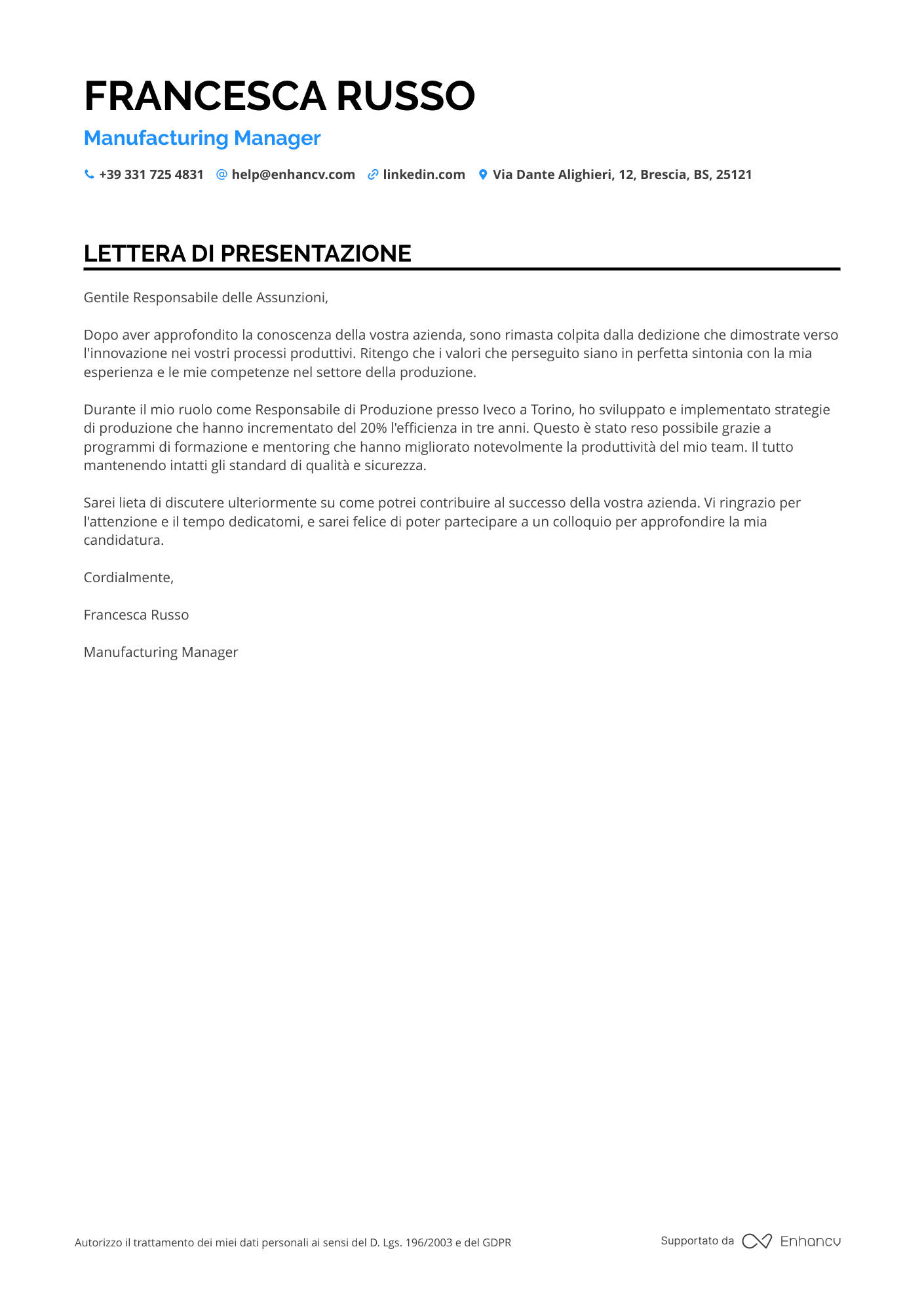 Direttore Generale di Vendite