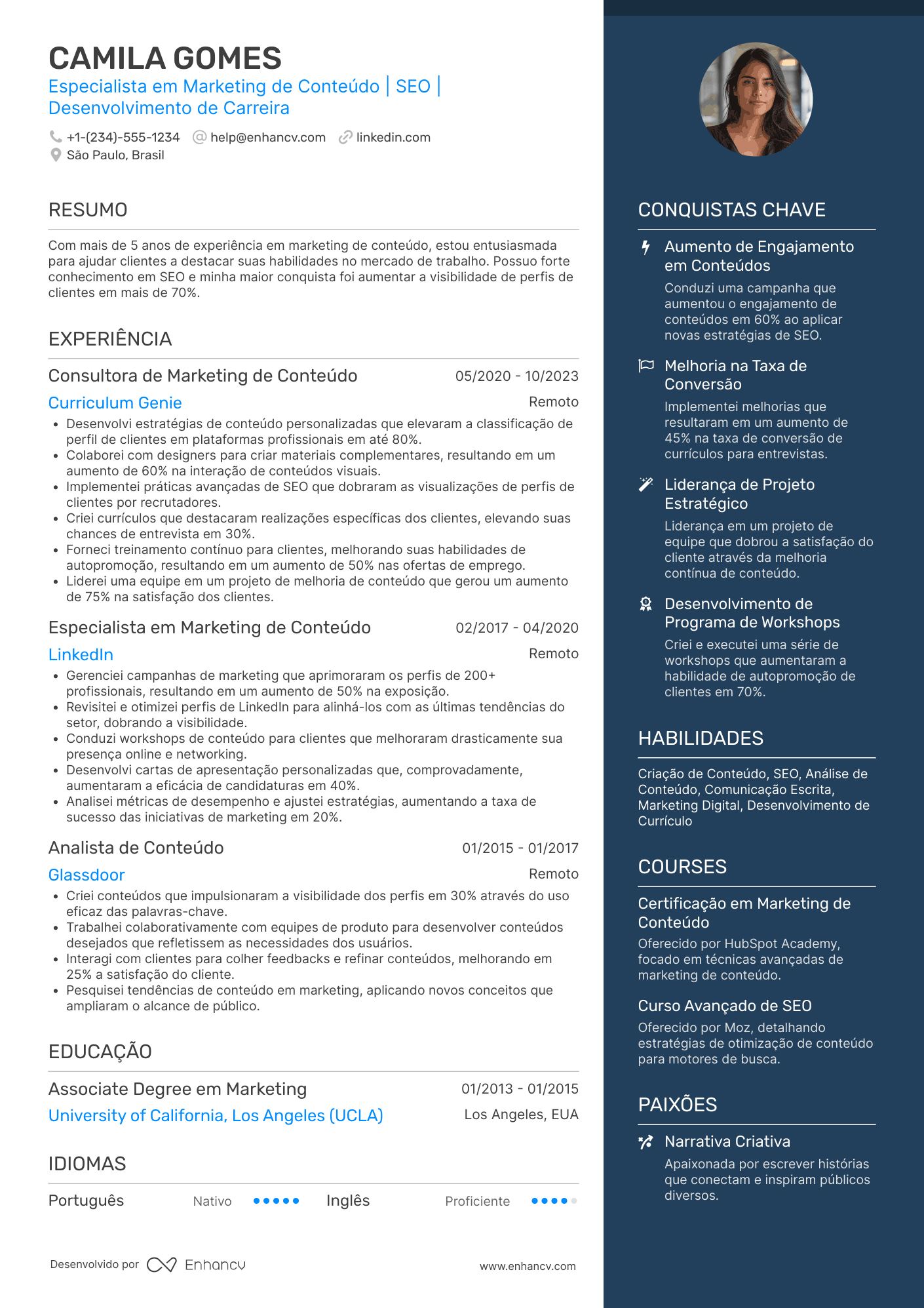 Currículo content marketing