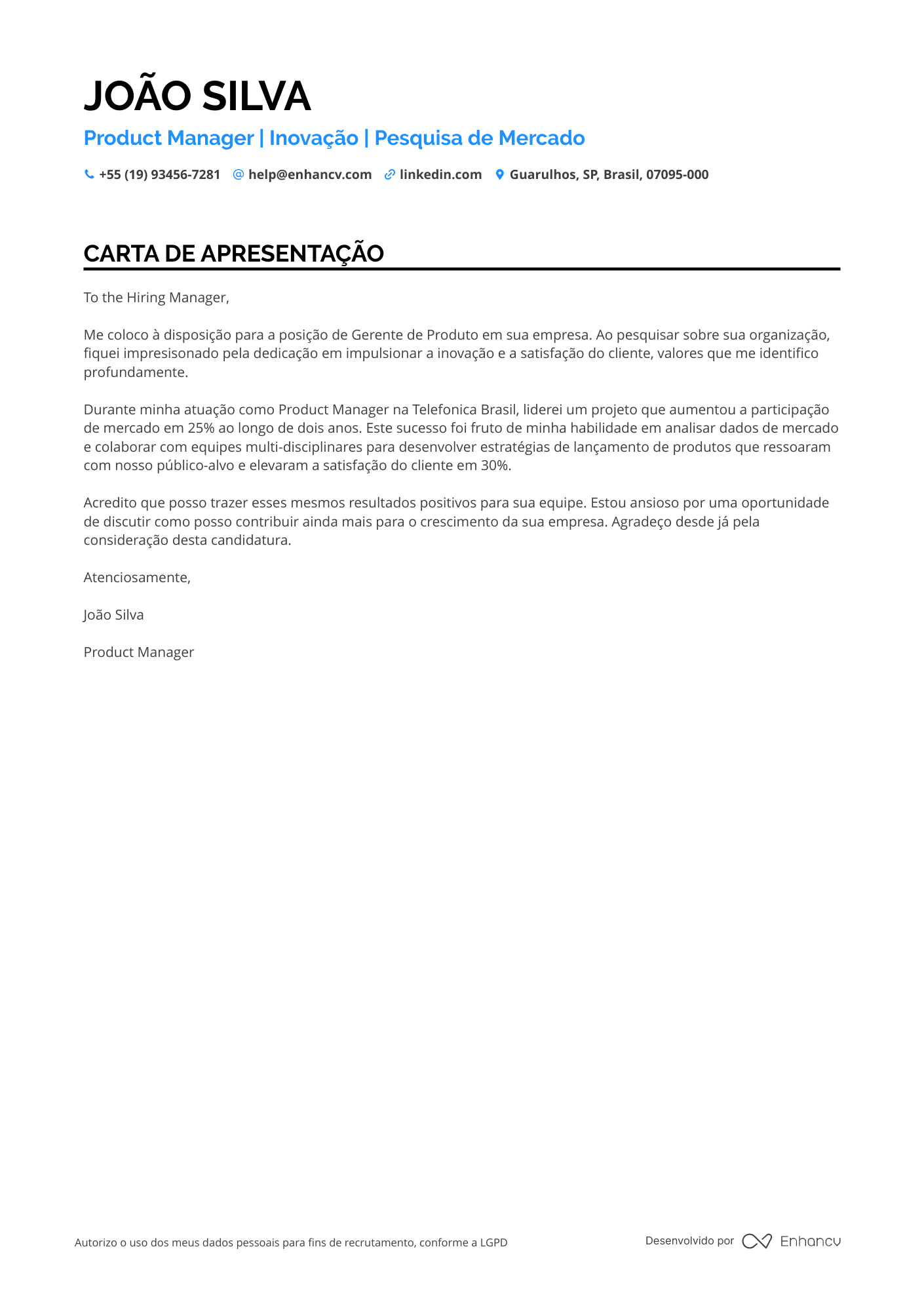Gerente de Produto de Tecnologia