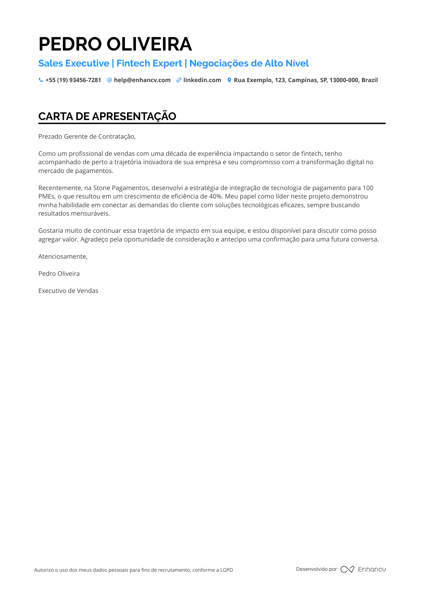 Executivo de Vendas Sênior