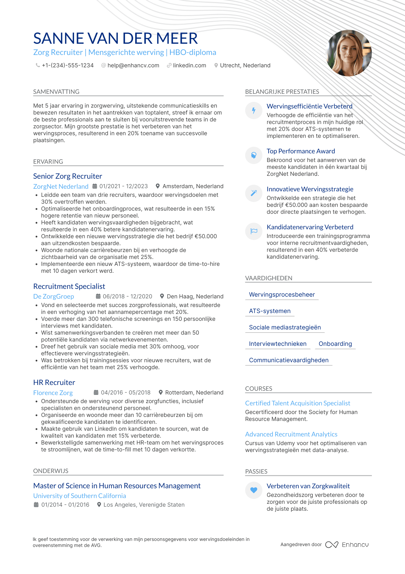 CV voor Zorg Recruiter