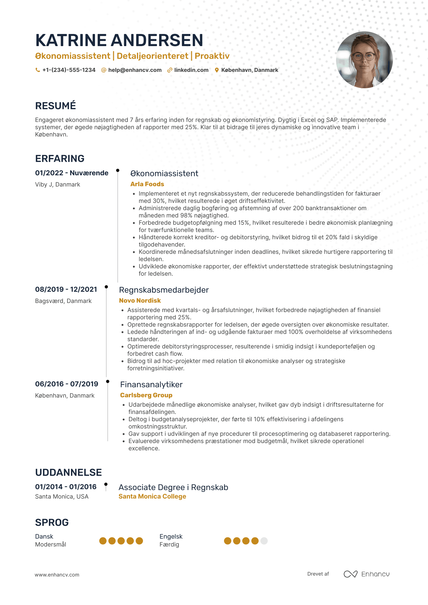 CV til Økonomiassistent