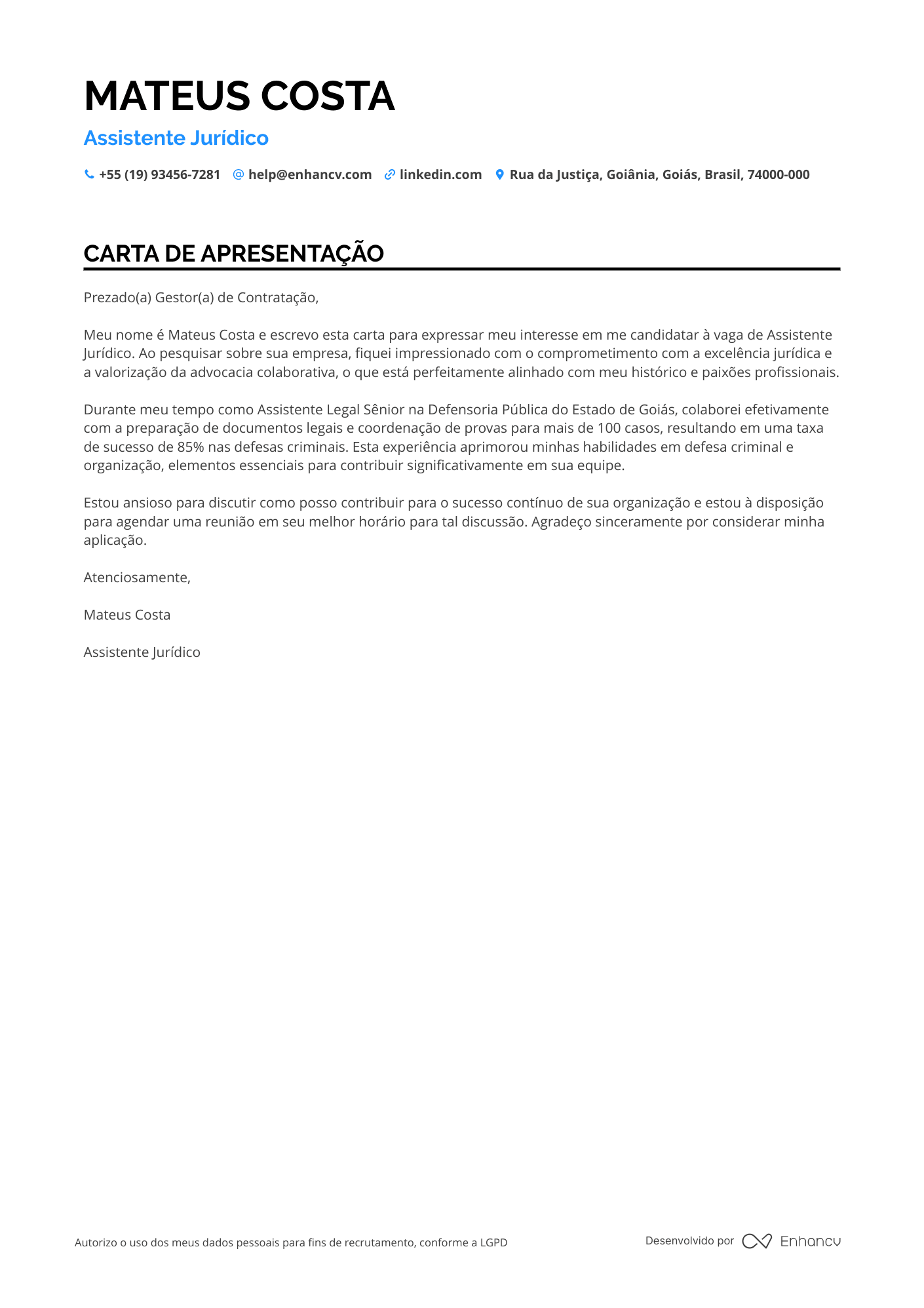 Assistente Jurídico de Direito do Consumidor