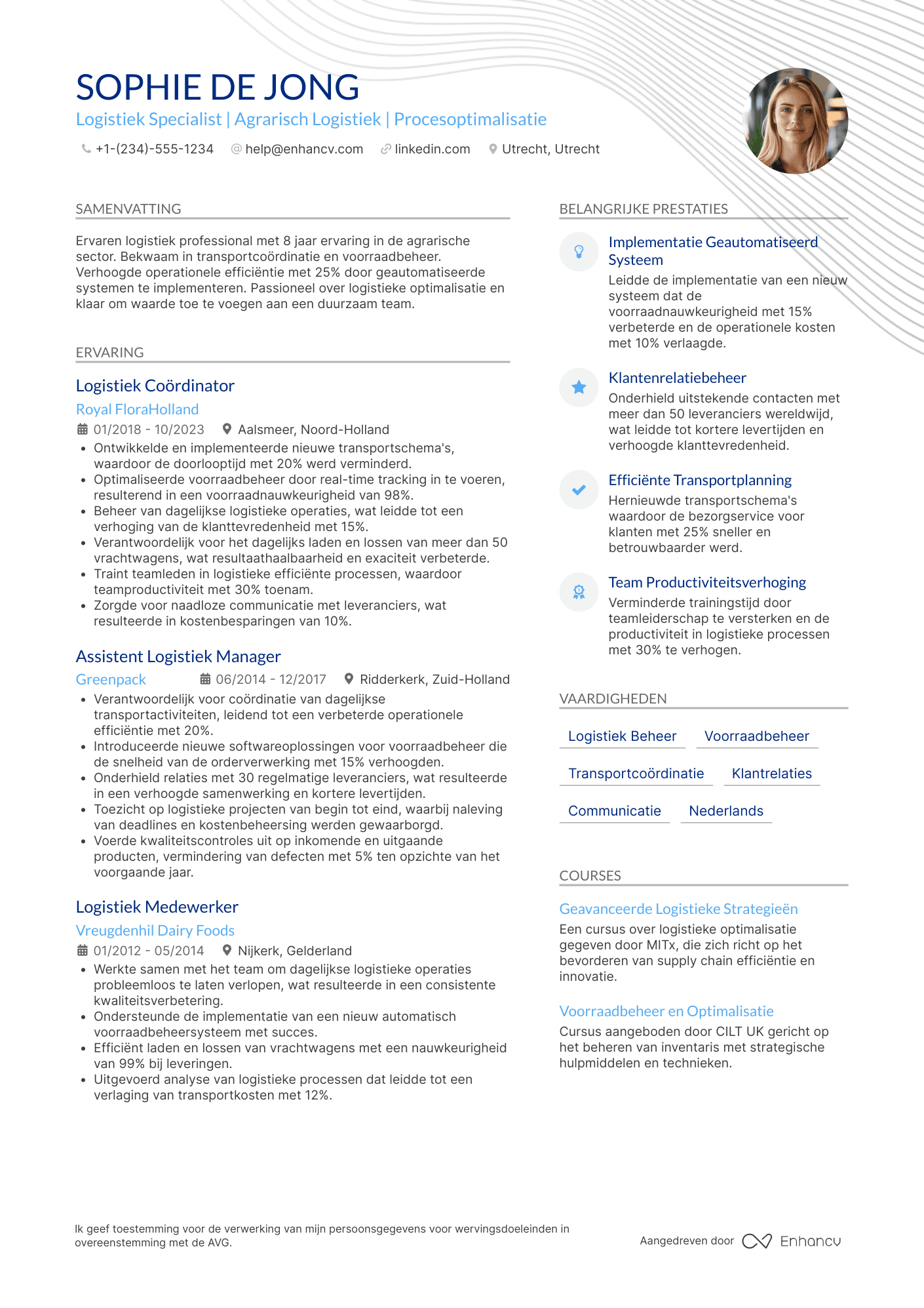 CV voor Medewerker Boerderij Logistiek