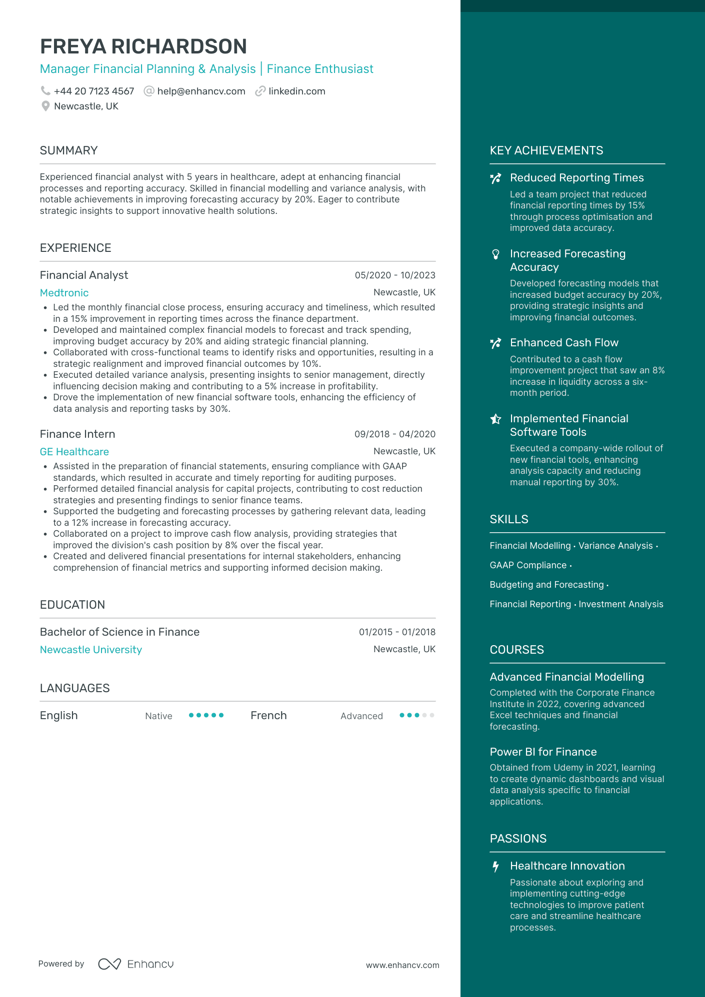 Junior Finance Manager in Healthcare