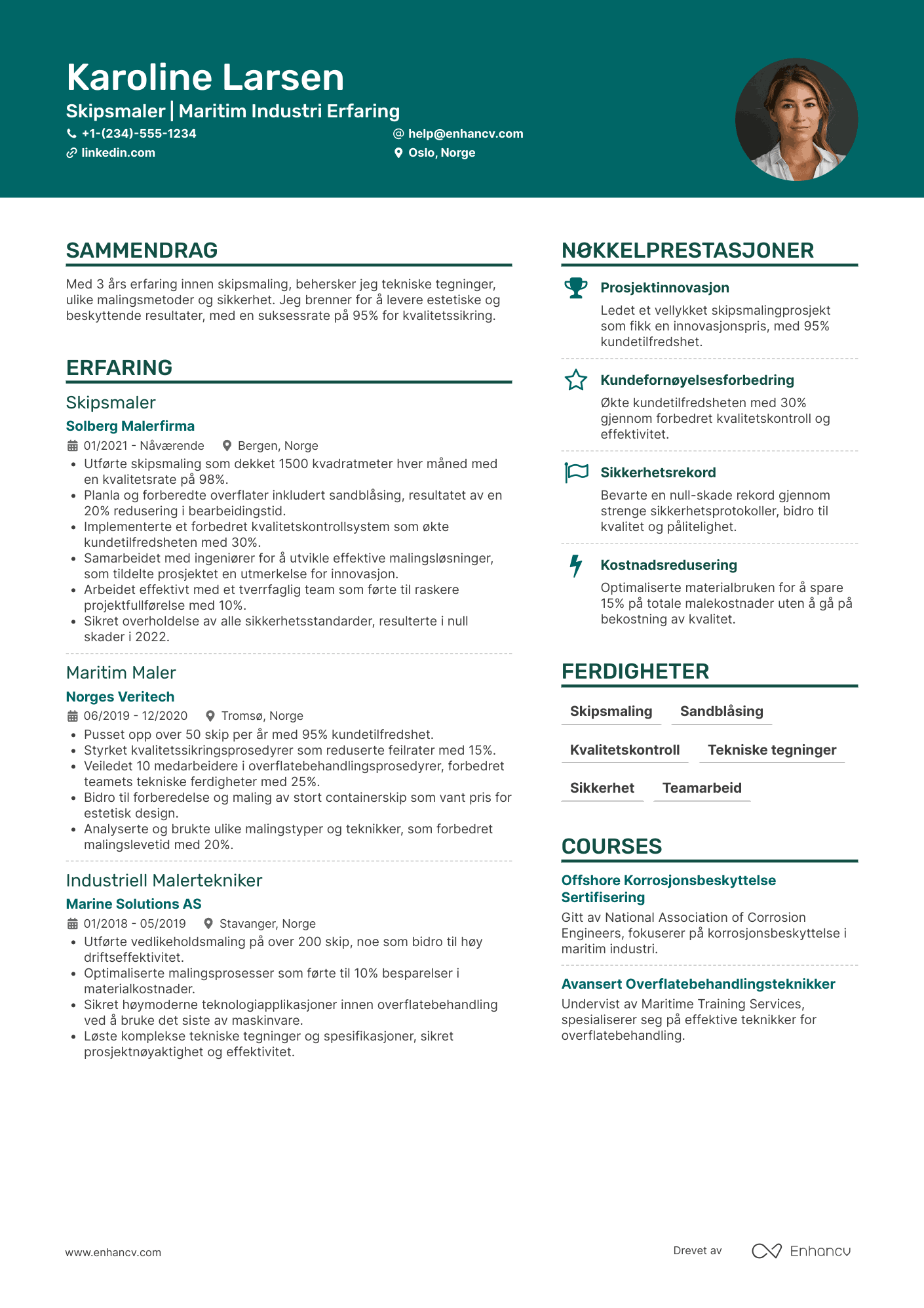 CV for Skipsmaler