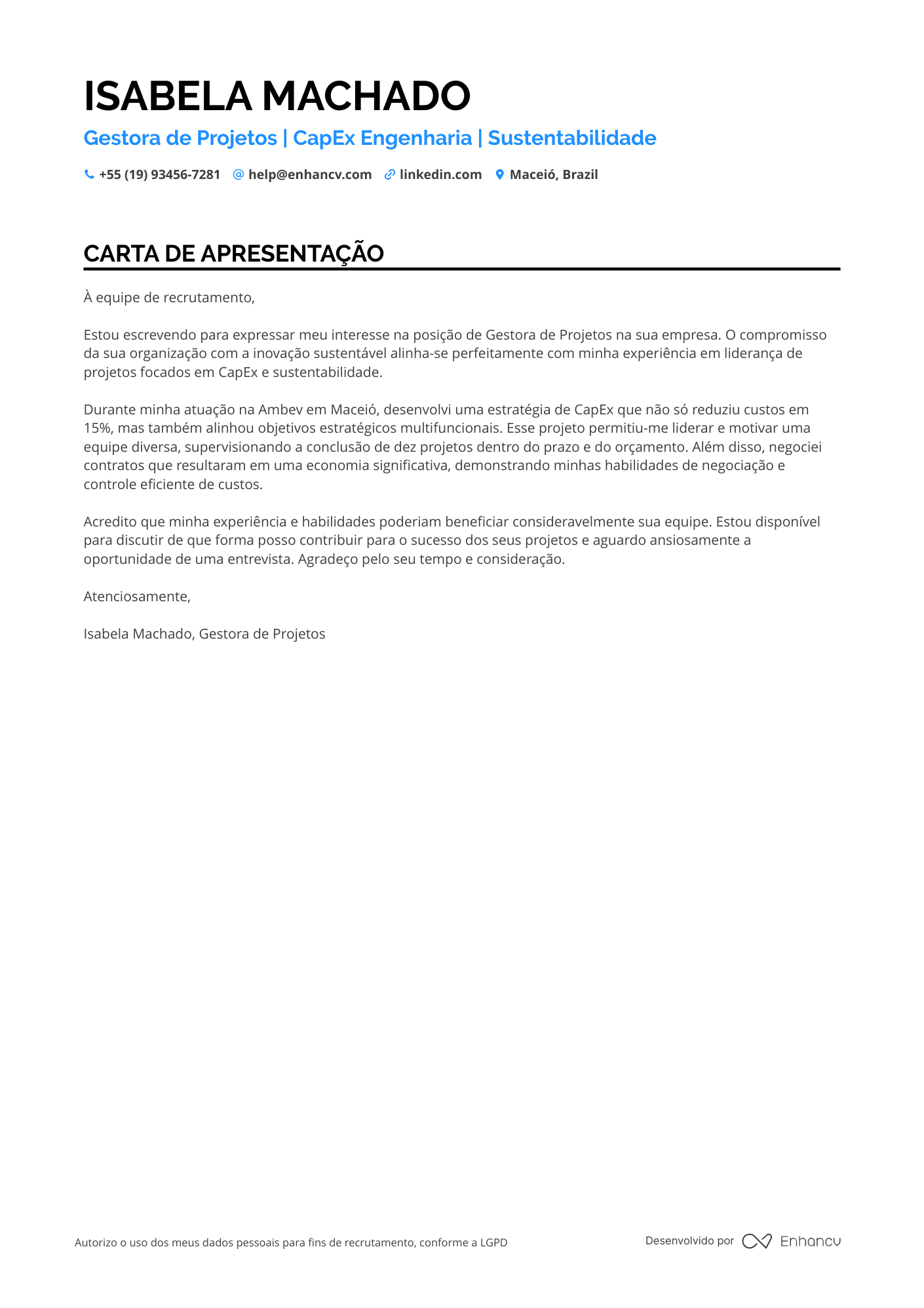 Gerente de Engenharia Elétrica