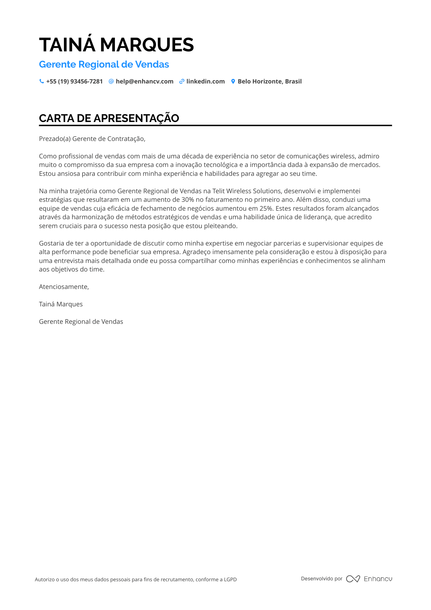 Gerente de Vendas de Seguros