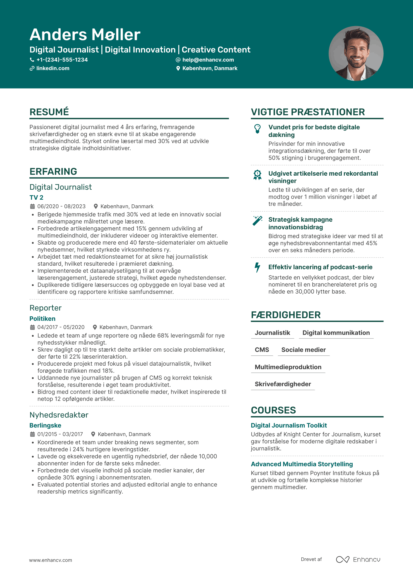 CV til Digital journalist