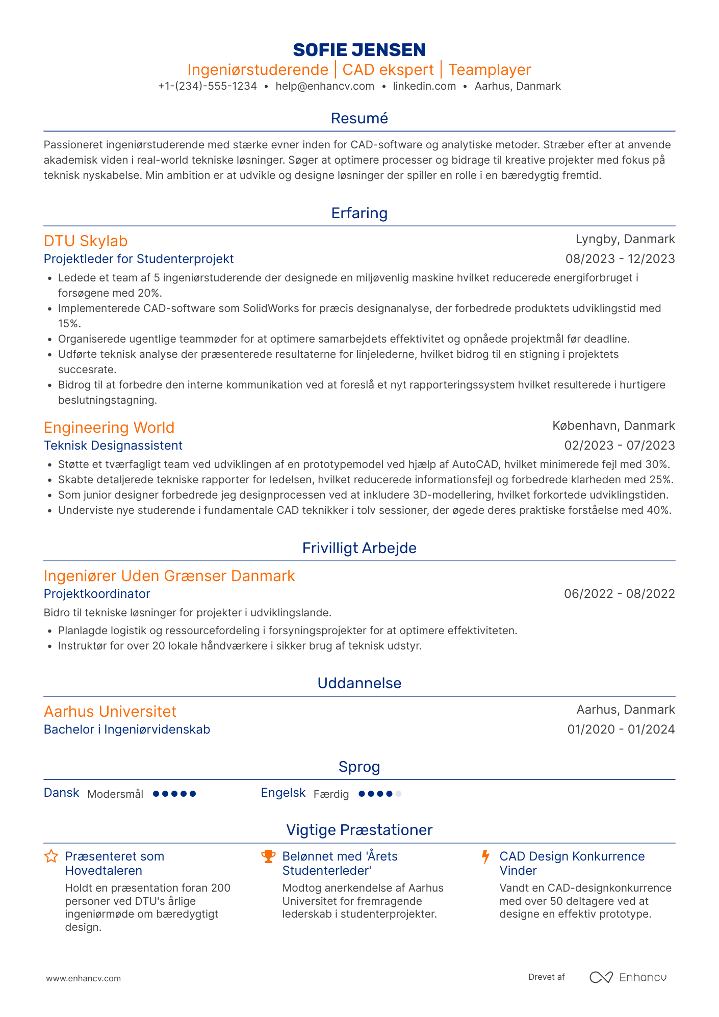 CV til Studerende Ingeniør