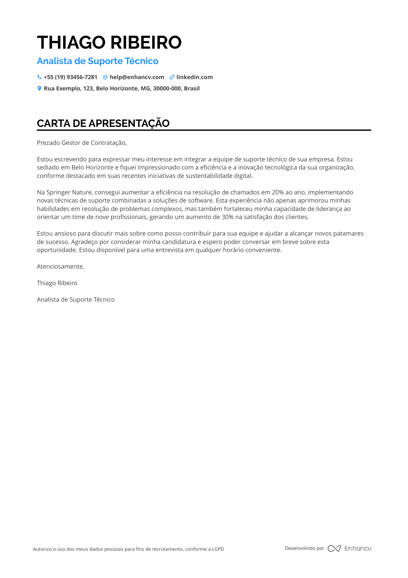 Analista de Sistemas de Suporte Técnico