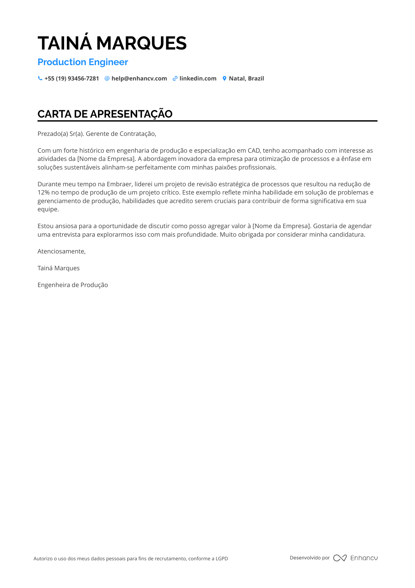 Engenheiro de Produção Pleno