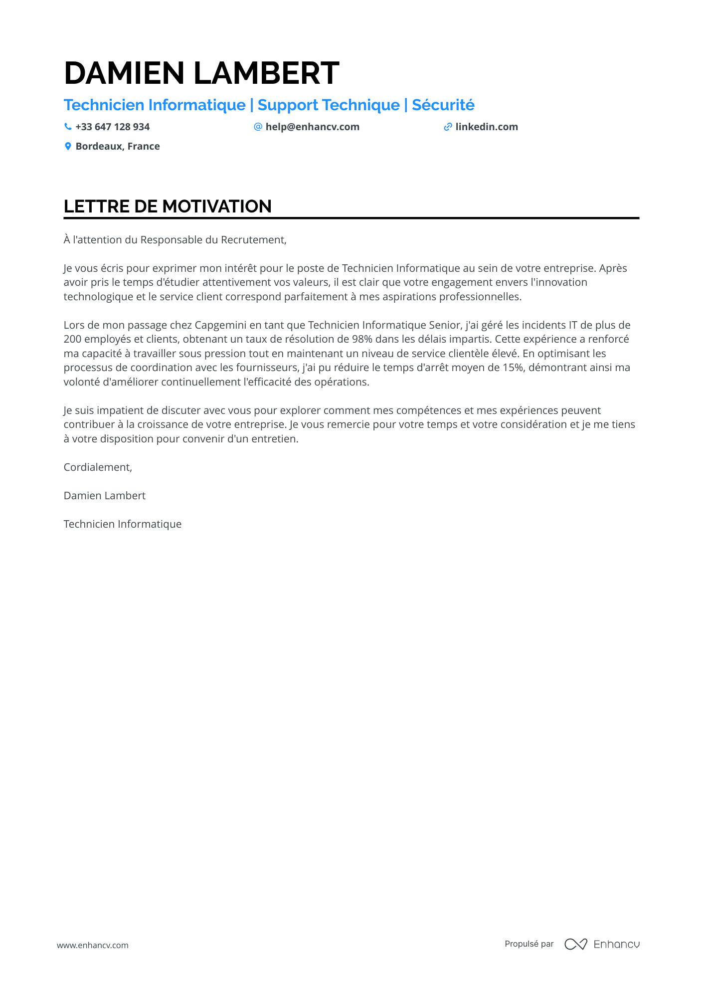 Technicien Informatique Confirmé