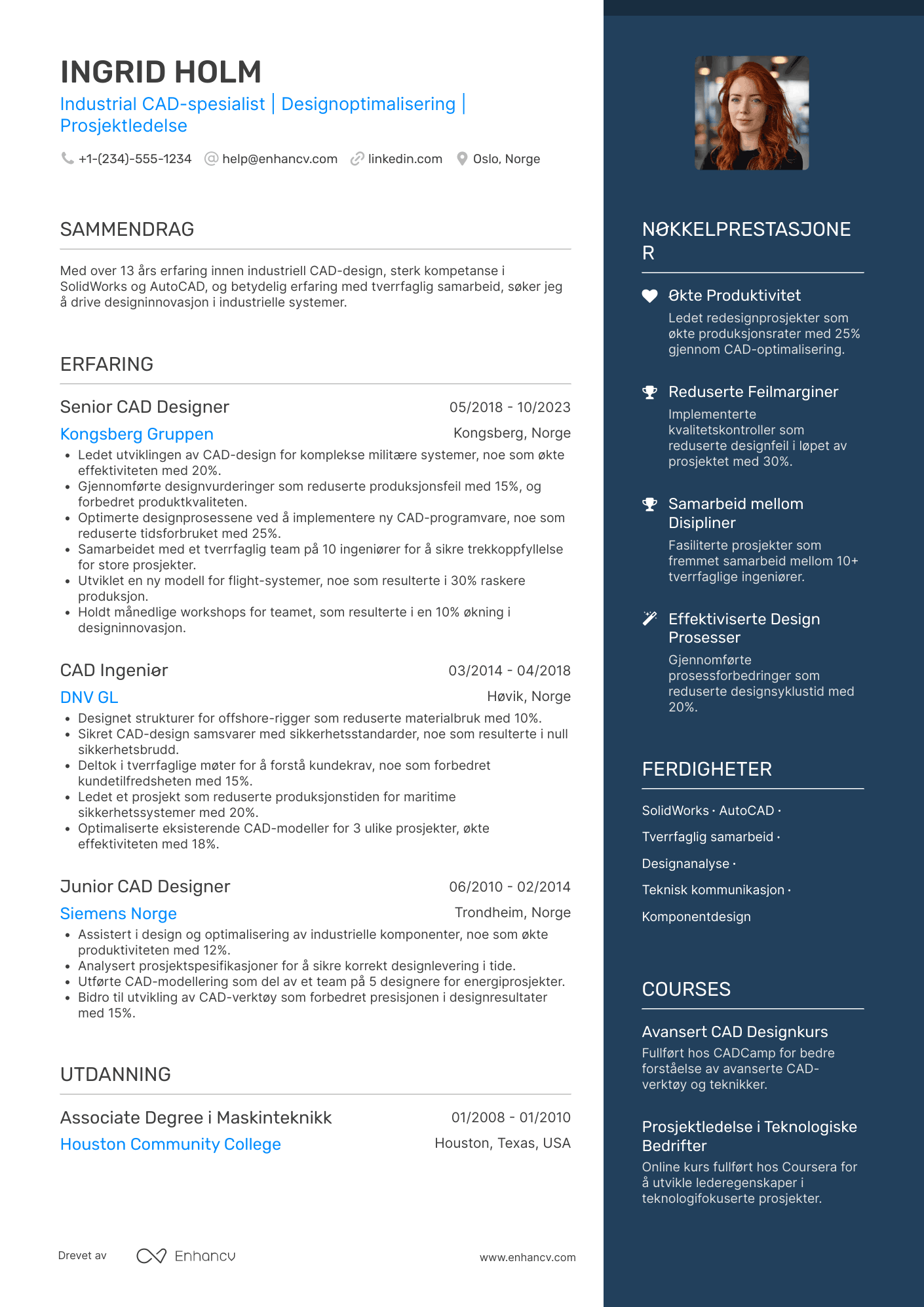 CV for Industrial CAD designspesialist