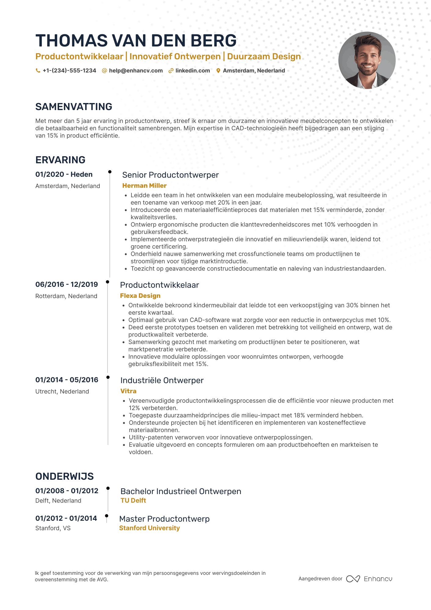 CV voor Ikea Productontwikkelaar