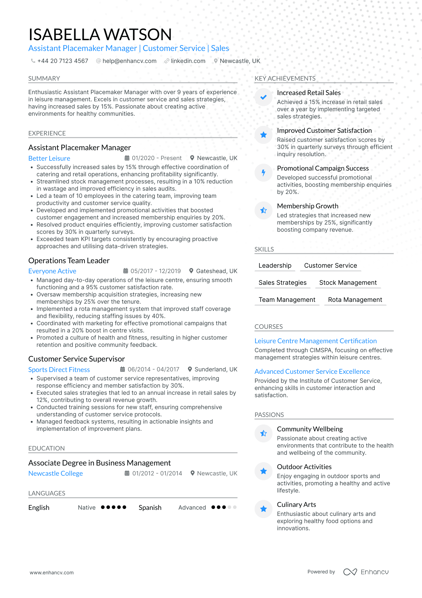 Assistant Manager in Customer Service