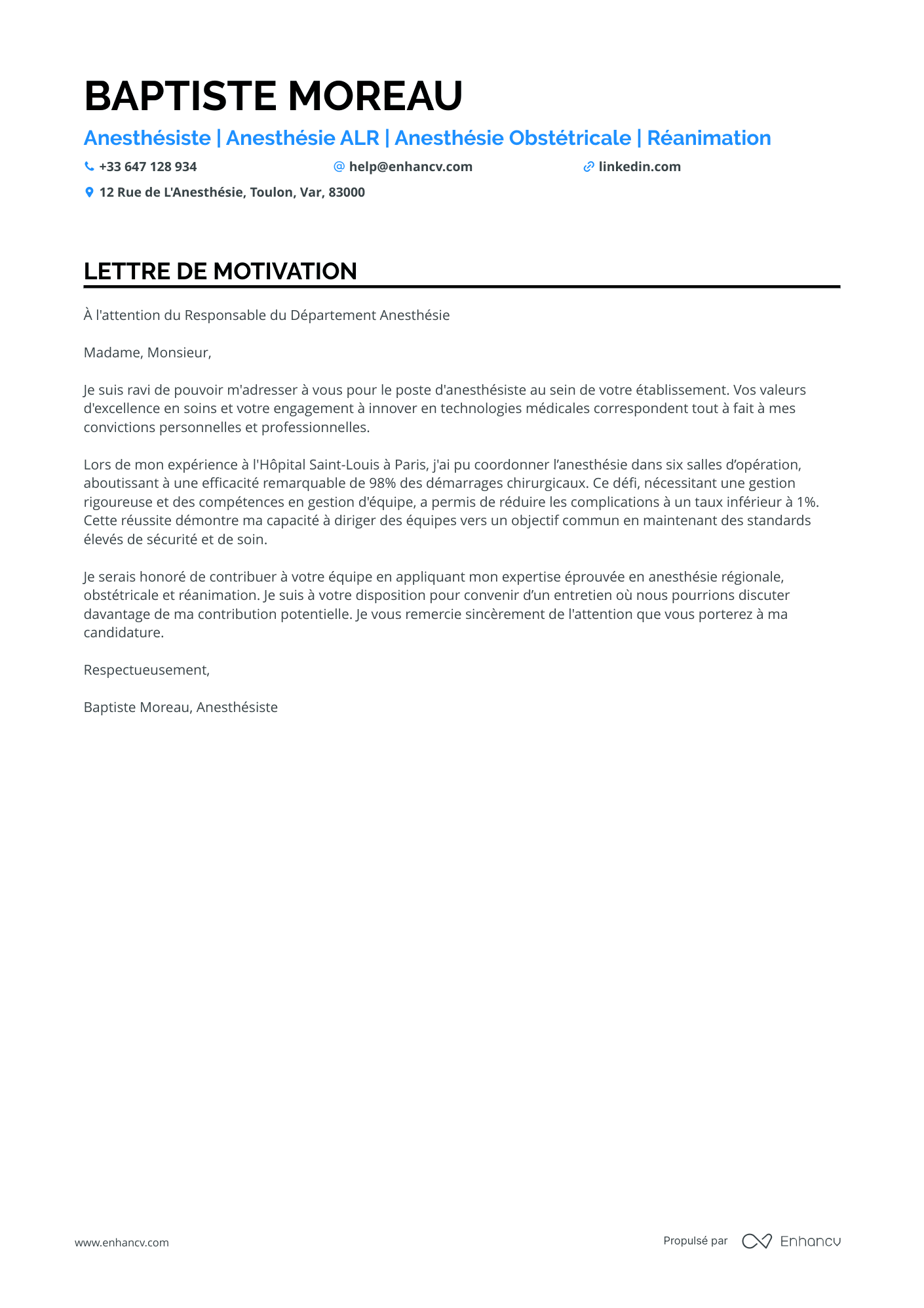 Médecin Anesthésiste
