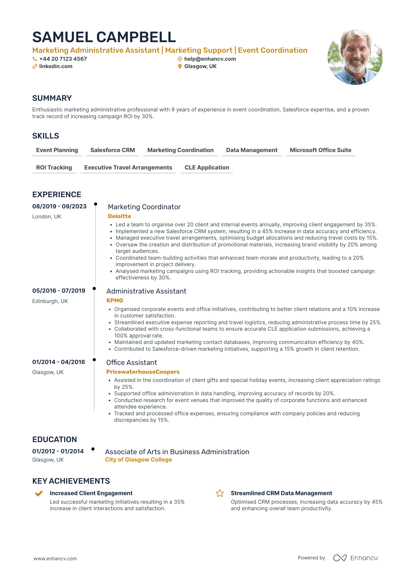 Marketing Administrative Assistant CV Examples