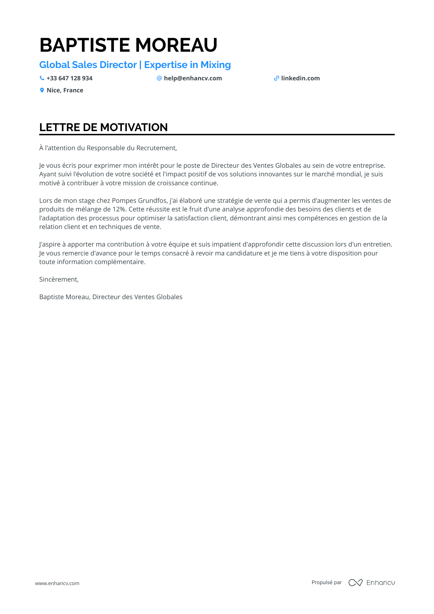 Directeur Commercial International