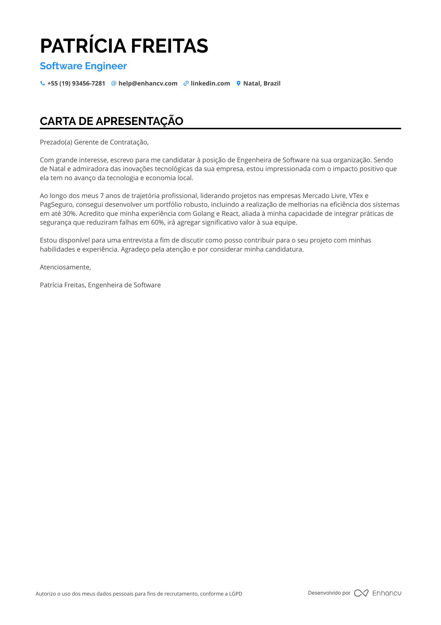 Engenheiro de Software de Full Stack
