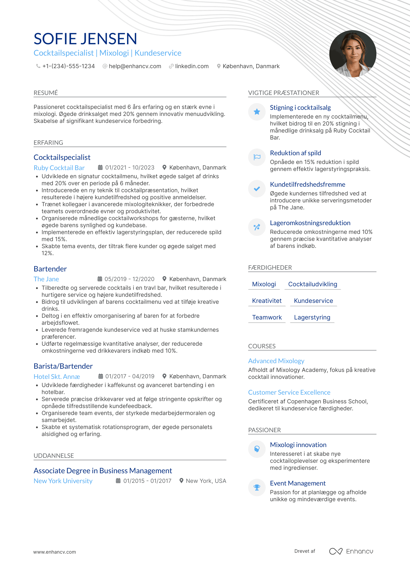 CV til Cocktailspecialist