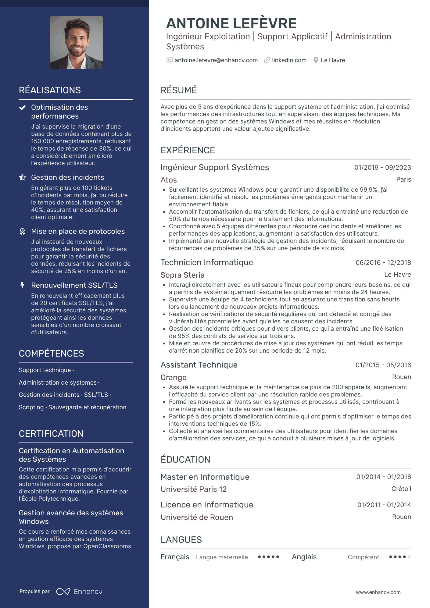 Ingénieur Informatique Exemples de CV