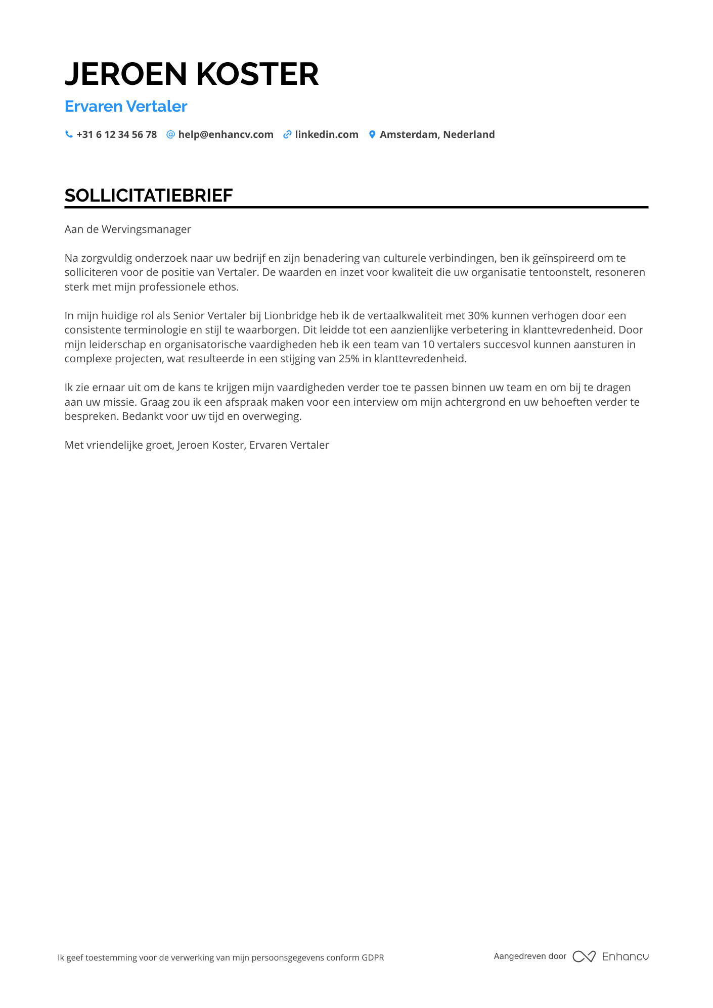 Vertaler CV