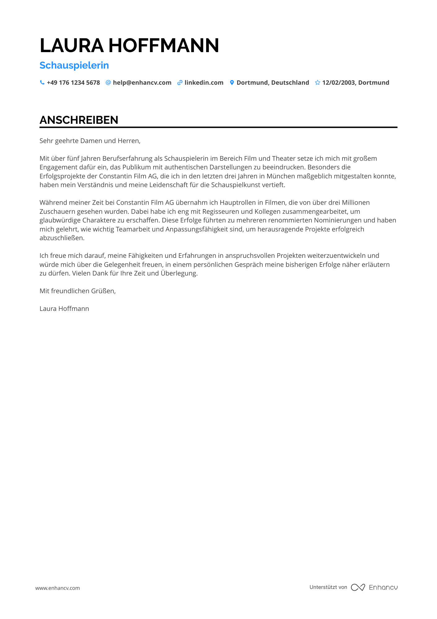 Professioneller Schauspieler