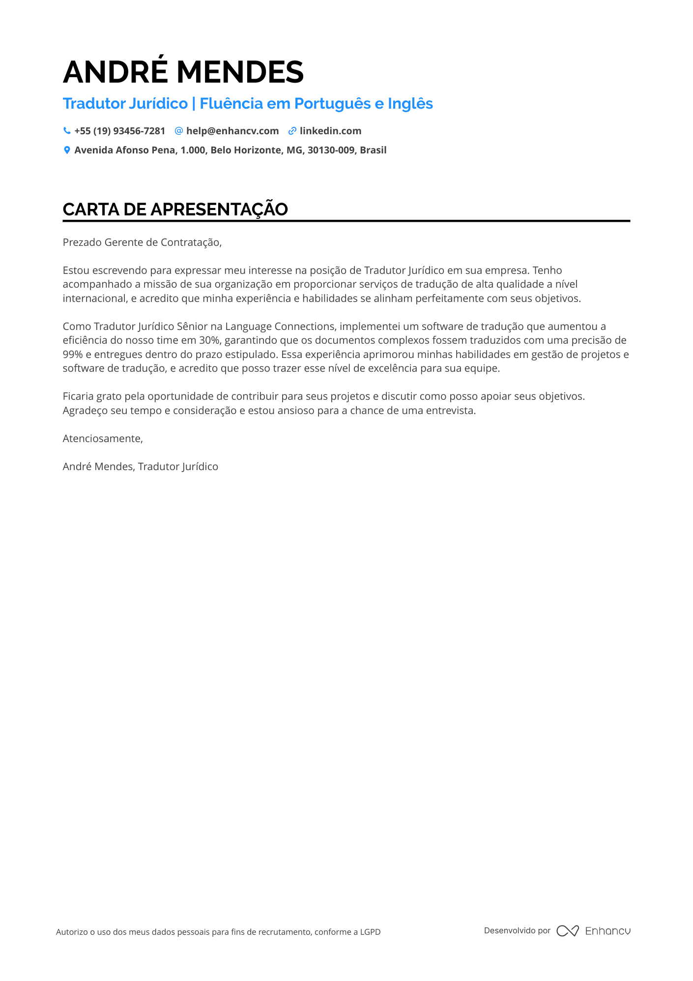 Tradutor Sem experiência