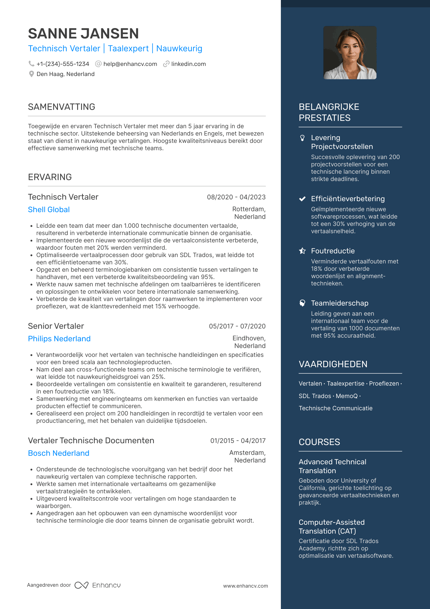 CV voor Vertaler Technisch