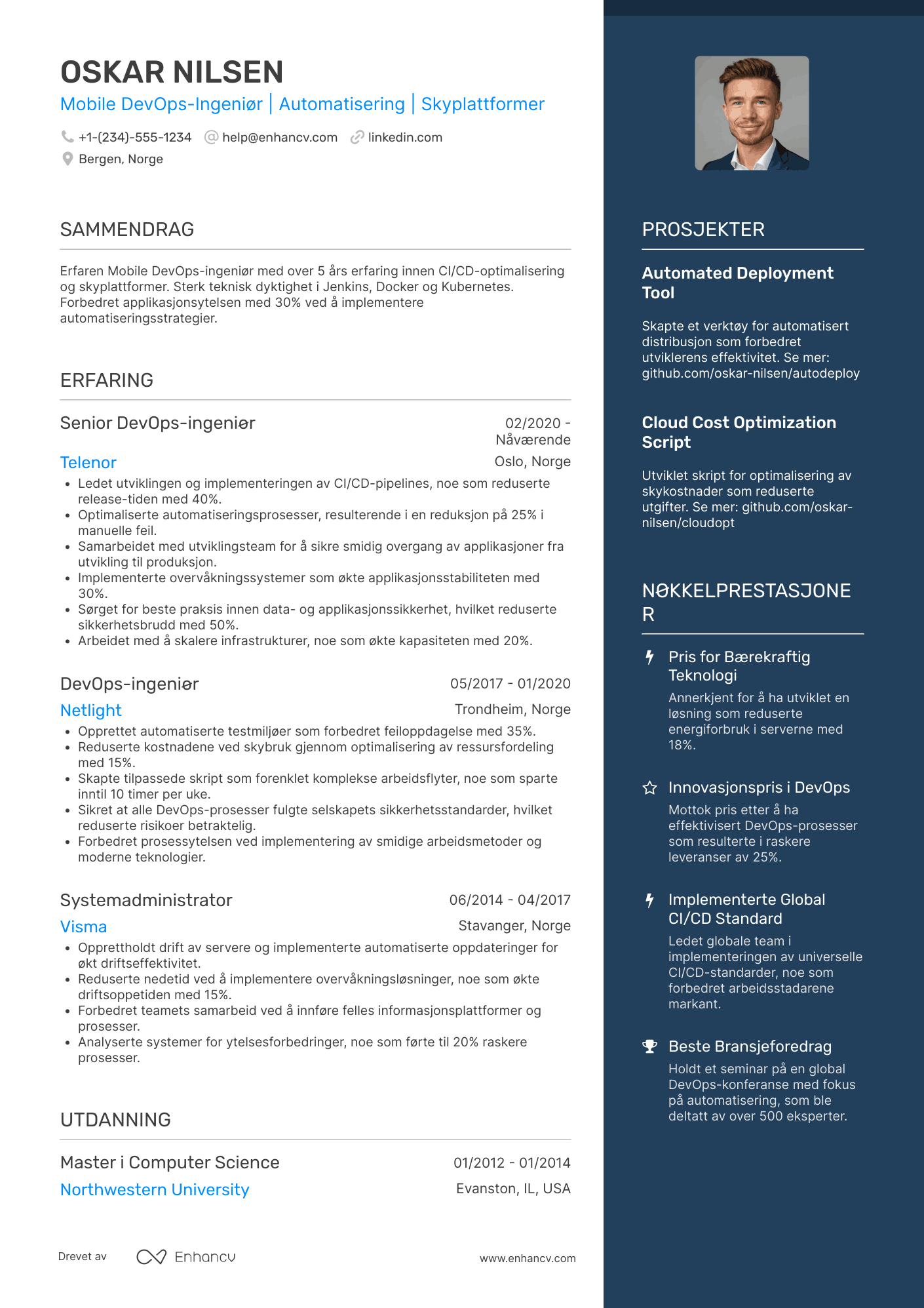 CV for Mobile DevOps ingeniør