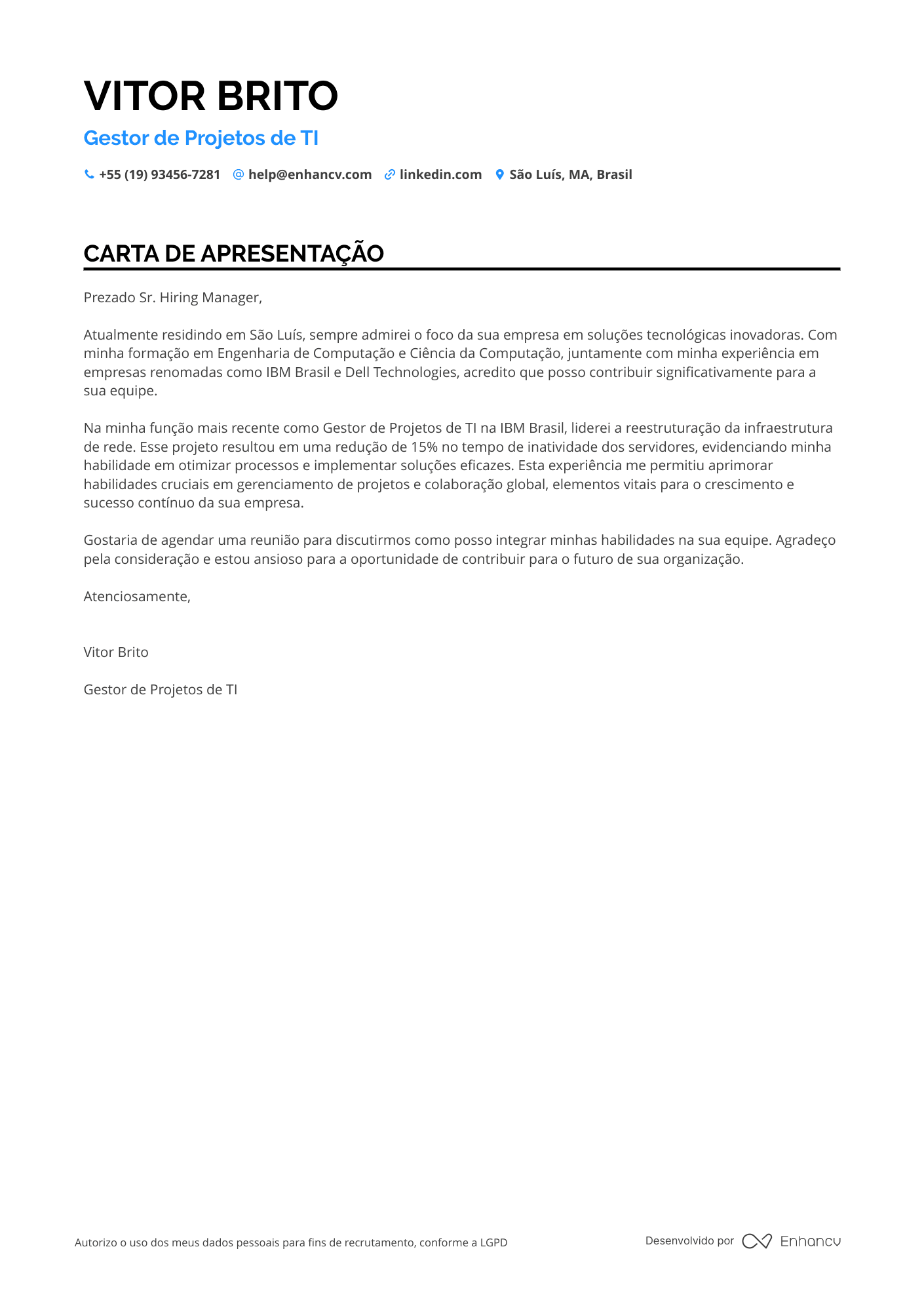 Gerente Administrativo de Projetos