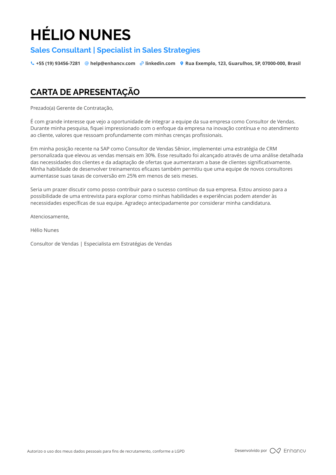 Consultor de Vendas Sem experiência