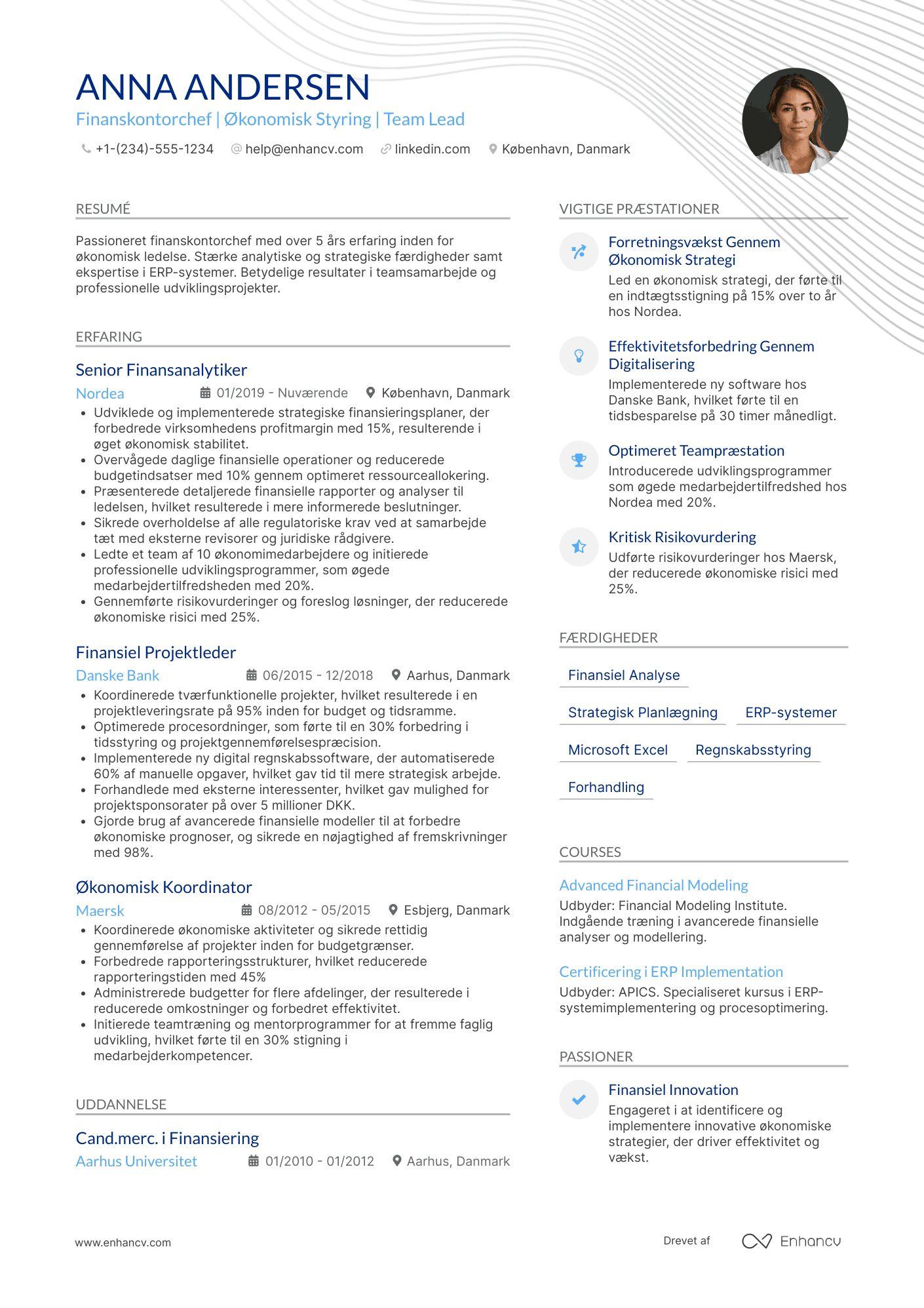 CV til Finanskontorchef